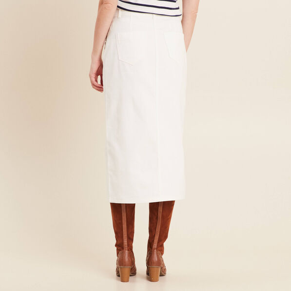 jupe longue droite en jean blanc femme Jupe longue droite en jean blanc femme