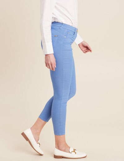 Pantalon léger taille standard 7/8ème bleu ciel femme