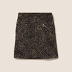 Jupe jacquard courte vert kaki femme