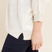 Gilet manches 3/4 ecru femme