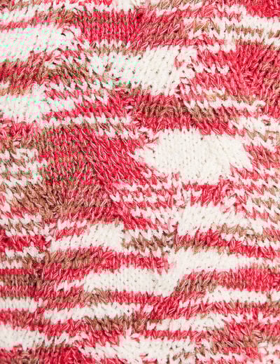 Pull manches longues rose fushia femme