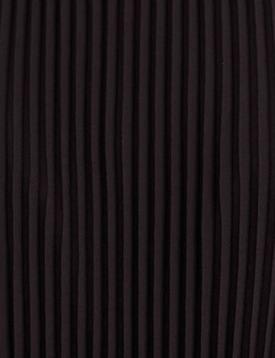Robe pliss&eacute;e sans manches col rond noir femme
