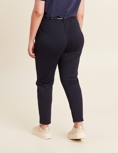 Pantalon jogging réversible bleu foncé femme