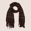 &Eacute;charpe fluide marron fonc&eacute; femme