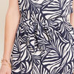 Robe droite courte sans manches col v bleu femme