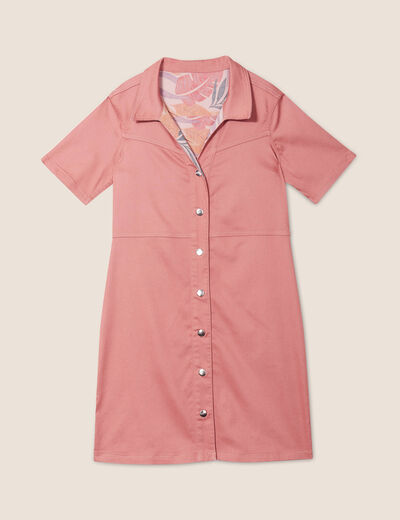 Robe moulante réversible orange corail femme