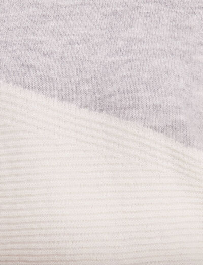 Pull manches longues gris femme