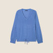 Sweat manches longues bleu ciel femme