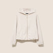Veste zipp&eacute;e avec capuche sable femme
