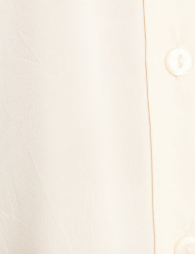 Blouse manches 3/4 à capuche ecru femme