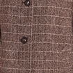Manteau col montant doubl&eacute; marron femme