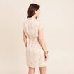 Robe droite zipp&eacute;e beige femme