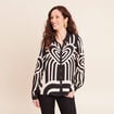 Chemise ample manches longues fluide blanc femme