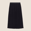 Jupe longue évasée plissée noir femme