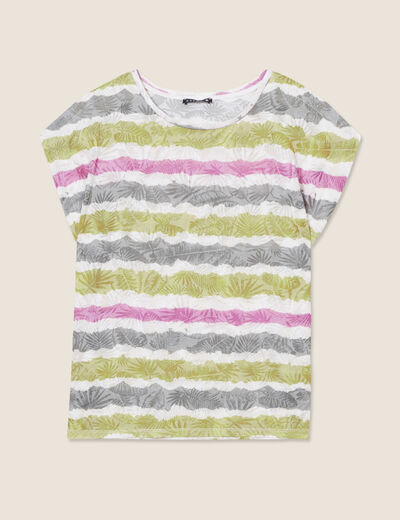 T-shirt manches courtes beige femme