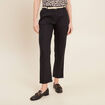 Pantalon flou ceinturé noir femme