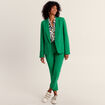 Veste city droite manches 3/4 vert femme