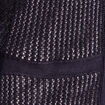 Gilet ajour&eacute; &agrave; capuche manches longues bleu marine femme