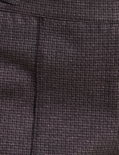 Pantalon vichy taille standard gris anthracite femme