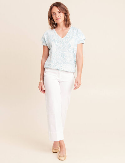 T-shirt manches courtes vert pastel femme