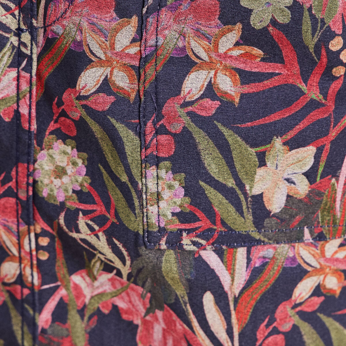 Jupe droite r&eacute;versible multicolore femme