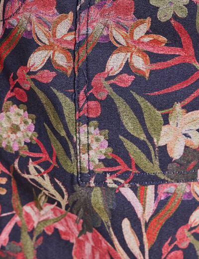 Jupe droite r&eacute;versible multicolore femme