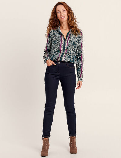 Chemise manches longues vert femme