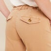 Jean ajusté 7/8ème marron clair femme