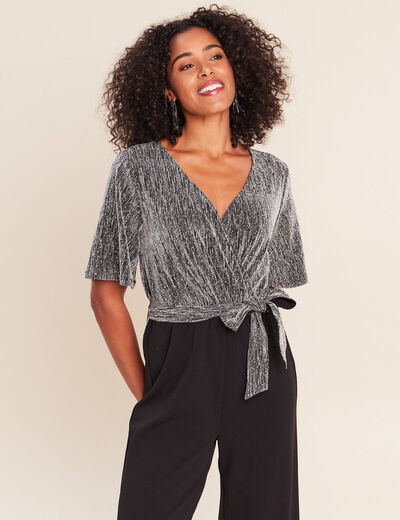 Combinaison gris argent femme