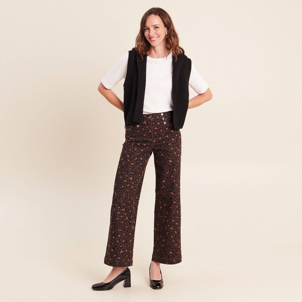 Veste sans manches &agrave; capuche noir femme