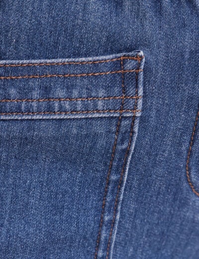 Jean coupe mom 7/8&egrave;me denim stone femme