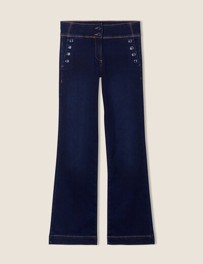 Jean bootcut taille haute denim brut femme