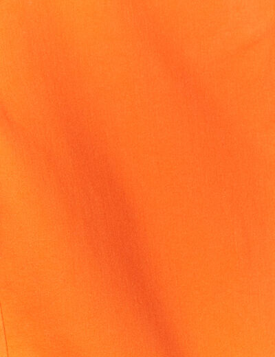 Bermuda ajusté ceinturé orange femme
