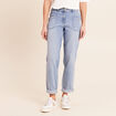 Jean coupe mom 7/8&egrave;me denim double stone femme