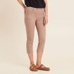 Pantacourt droit taille standard taupe femme