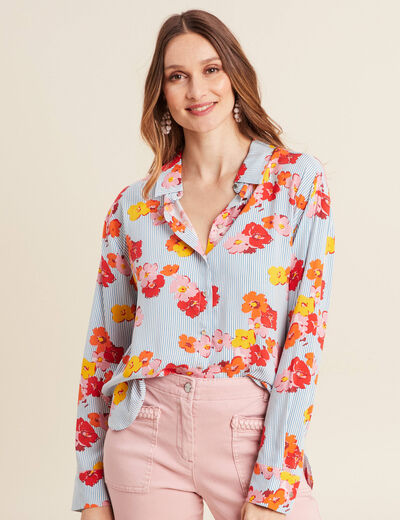 Chemise manches longues rouge clair femme