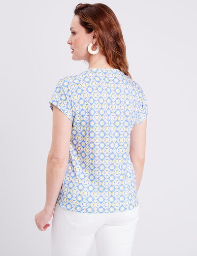 T-shirt manches courtes blanc femme