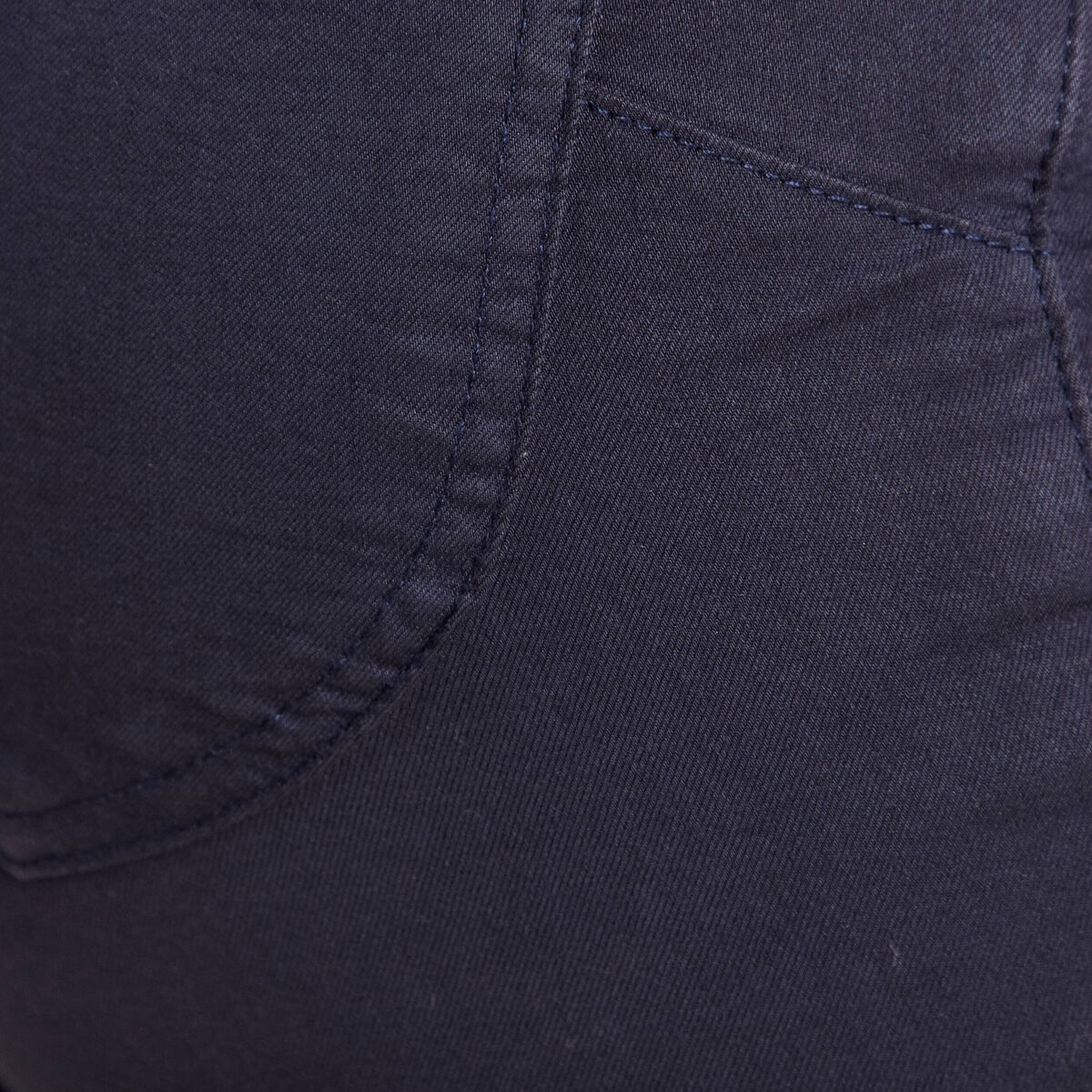 Pantalon léger taille haute long bleu marine femme