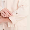 Chemise col chemise manches longues creme femme