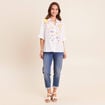 Jean coupe mom 7/8&egrave;me denim stone femme