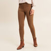 Pantalon léger taille standard 7/8ème taupe femme
