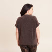 T-shirt manches courtes couleur cuivre femme