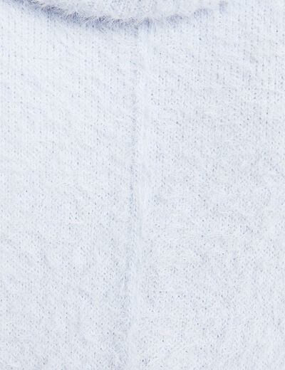 Pull manches longues bleu pastel femme