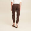 Jean large à coulisse marron foncé femme