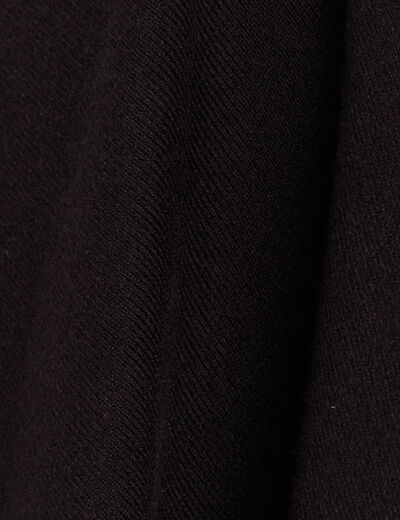Poncho noir femme