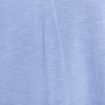 Blouse col tunisien manches courtes bleu ciel femme