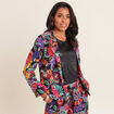 Veste droite col ch&acirc;le multicolore femme