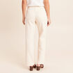 Pantalon coupe droite taille standard ivoire femme
