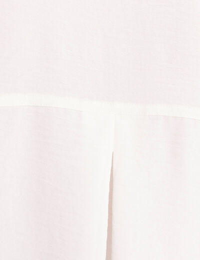 Chemise col chemise manches 3/4 ecru femme