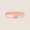 Ceinture à oeillets rose clair femme
